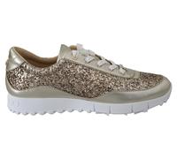 Jimmy Choo WoMens Monza Antique Gold Leather Sneakers - Size EU 35