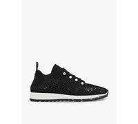 Jimmy Choo Womens X Black Mix Veles Pearl-embellished Knitted Low-top Trainers Eur 41 / 8 Uk Women