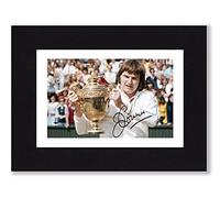 Jimmy Connors - Tennis Signed 8x6 Inch Mounted Photo Print Pre Printed Signature Autograph Gift, Ready To Be Framed. Wall Art Artwork