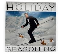 Jimmy Fallon Holiday Seasoning Peppermint Vinyl LP AUTOGRAPHED SIGNED on COVER