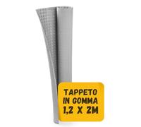 JIMMY GUM - Non-Slip Rubber Mat Bubbles Grey 1.2 x 2 m - Multi-Purpose Non-Slip Rubber Floor Mat for Work Table and Floor