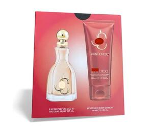 Jimmy I WANT CHOO Eau de Parfum spray for woman. Amber floral fragrance, citrus top note with velvety Peach nuances - 60 ml + 100 ml Lotion gift set