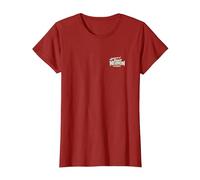 Jimmy Neutron Front and Back Character Pop Art Funny Cartoon T-Shirt, Women, Cranberry Red, Medium