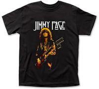 Jimmy Page Mens T-Shirt Cotton Unisex Black Tee Tops L