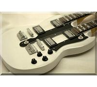 Jimmy Page Miniature Guitar Doubleneck White