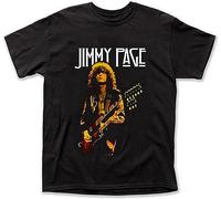 Jimmy Page T-Shirt Graphic Reprint Tee Men Mic Fan Shirt XL Black