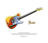 Jimmy Page's 1959 Dragon Telecaster Art Poster A3 Size