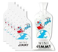 JIMMY THE FOX | Santa Wine Jimmy - Reusable Wine Bags for Travel | 6-Pack | Durable Triple-Layer Bottle Protector Sleeve | Leak-Proof & Impact-Resistant | Airplane & Cruise Luggage | Wine Lover Gifts