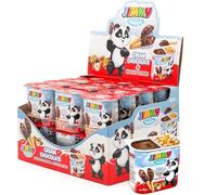 Jimmy The Pandas Hazelnut Spread with Cocoa and Breadsticks, 24 x 52g Bulk Box | Individually Wrapped Choc Dips | Smooth Nutty Snack Packs