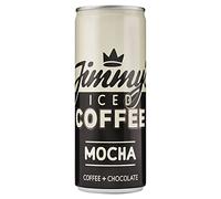 Jimmy's Iced Coffee Mocha SlimCan 1 x 250 ml - Refreshing Coffee & Chocolate Milk Drink in a tin
