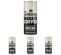 Jimmy's Iced Coffee Mocha SlimCan 1 x 250 ml - Refreshing Coffee & Chocolate Milk Drink in a tin (Pack of 4)