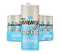Jimmy's Iced Coffee Original SlimCan 12 x 250ml (Pack of 12) Refreshing Ready-to-drink Iced Latte Tins