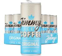 Jimmy's Iced Coffee Original SlimCan 24 x 250ml (Pack of 24) Refreshing Ready-to-drink Iced Latte Tins