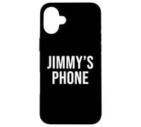 Jimmy's Phone Black White Name Jimmy Case for iPhone 16 Plus