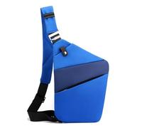 JIMNOO Peaksta Slim Carry, Multi-Functional Anti Theft Crossbody Shoulder Bag, Durable & Waterproof Oxford Cloth(Blue 01,Left Shoulder)