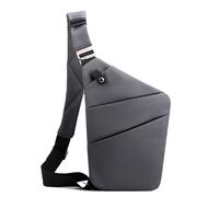 JIMNOO Peaksta Slim Carry, Multi-Functional Anti Theft Crossbody Shoulder Bag, Durable & Waterproof Oxford Cloth(Dark gray,Right Shoulder)