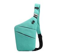 JIMNOO Peaksta Slim Carry, Multi-Functional Anti Theft Crossbody Shoulder Bag, Durable & Waterproof Oxford Cloth(Green,Left Shoulder)
