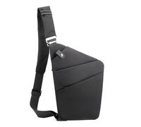 JIMNOO Peaksta Slim Carry, Multi-Functional Anti Theft Crossbody Shoulder Bag, Durable & Waterproof Oxford Cloth(Black,Left Shoulder)