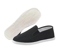 JIMNOO Thousand-layer sole old Beijing cloth shoes work shoes old Beijing low-top step shoes canvas shoes handmade cloth shoes (Color : Nero, Size : 5 UK)