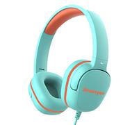 Jimonyer Kids Headphones for School, 3.5mm Jack Wired Headphones for Kids with Safe Volume Limiter, HD Stereo Sound On-Ear Girls Boys Toddler Headphones for Tablet, iPad, Kindle,Green