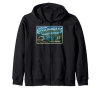 Jimothy Columbia River Oregon Vintage Postcard Zip Hoodie