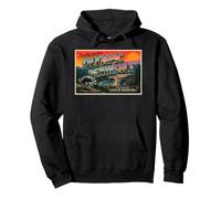 Jimothy Olympic Peninsula Washington Vintage Postcard Pullover Hoodie