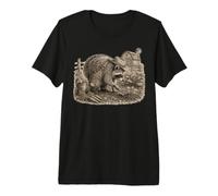 Jimothy Raccoon Farmer Gardener Barn Windmill Farm Living Premium T-Shirt