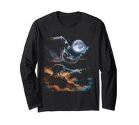 Jimothy Raccoon Howling At Moon Mountain Wanderer Meme Long Sleeve T-Shirt