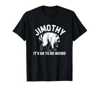 Jimothy Raccoon It's OK to be Weird Value Graphic T-Shirt, Men, Black, S