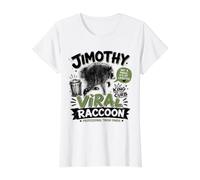 Jimothy the Raccoon Value Graphic T-Shirt, Women, White, XL