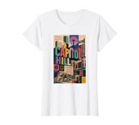 Jimothy was Here Capitol Hill Seattle Postcard PNW Raccoon Value Graphic T-Shirt, Women, White, M