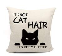 JIMOWANG Black Cat Throw Pillow Covers Standard Size 18 x 18 Inch Pillow Cases Decorative for Home Bedroom Sofa