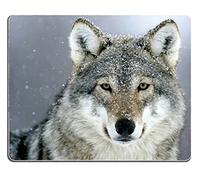 JIMOWANG Custom Wolf Snow Gaming Mouse Pad Smooth Surface Mousepad Rubber Mouse Pads 9.5 x 7.9 Inch
