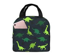 JIMOWANG Dinosaurs Portable Lunch Bag Compact Tote Bag Reusable Lunch Box Container for School Office Work