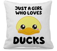 JIMOWANG Duck Throw Pillow Case Modern Cushion Cover Square Pillow Cover Decoration for Sofa Bed Chair Car 18 x 18 Inch