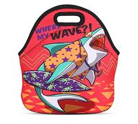 JIMOWANG Pink Shark Cute Neoprene Lunch Bag Reusable Lunch Box Insulated Lunch Bags Tote Cartoon Thermal Picnic Waterproof Lunch Handbag