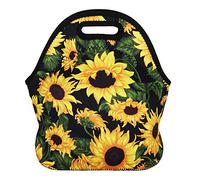 JIMOWANG Sunflower Cute Neoprene Lunch Bag Reusable Lunch Box Insulated Lunch Bags Tote Cartoon Thermal Picnic Waterproof Lunch Handbag