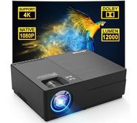 JIMTAB M18 Upgraded Native 1080P LED Video Projector,HD Projector with 300”Display Support SD,AV,VGA,USB,HDMI, Compatible with Xbox,Laptop,iPhone and Android for Home Theater