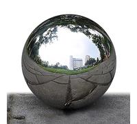 Jimtuze Contemplate the Mirror Ball, Stainless Steel Hollow Garden - DIY Shiny Floating Hollow Sphere Sparkling Hanging Rack Outdoor Garden Ornament Yard Art