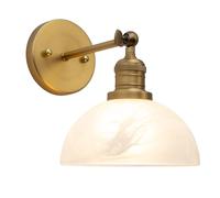 JIMUBEAM 1-Light Vintage Wall Light with Milk White Glass Shade