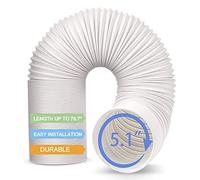 Jin&Bao Air Conditioner Hose, Portable Exhaust Vent Hose with 5.1‘’ (5‘’) Diameter, Clockwise AC Hose Length to 78 Inch, Universal Replacement AC Vent Hose for Many Portable AC