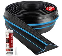 Jin&Bao - Universal Garage Door Threshold Seal Strip, 10 Feet Waterproof Rubber Bottom Replacement for Weather Stripping (Blue)