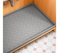 Jin&Bao Waterproof Under Sink Mat 22" x 19", Thick Silicone Mat Cabinet Protector for Kitchen and Bathroom, Shelf Liner, Home Organizer and Storage, Multipurpose Tray for Gadgets and Essentials