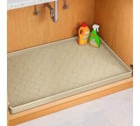 Jin&Bao Waterproof Under Sink Mat 31x22 for Kitchen and Bathroom, Thicken Kitchen Shelf Liner and Cabinet Protector, Organizer and Storage, Silicone Drip Tray, Pet Food Mat, Coffee Mat, Shoe Mat