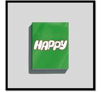 JIN Happy 2nd Solo Album with Tracking (Standard IMAGINE Ver.) + Extra Photocards - Green, 28 cm x 22 cm, Music Album