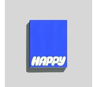 JIN solo Album [Happy] Photobook Blue Navigate Version + [Extra Photocards]