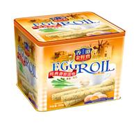 Jin Xun Bao Egg Roll Biscuits, Classic Spring Onion Flavour, Crispy Snack in Sealed Tin, 300g