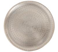 Jinan Oriental Aluminium Tray 30 cm | Moroccan Tea Tray in Silver | Oriental Silver Tray Silver | Oriental Decoration on the Set Table
