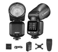 JINBEI HD-2 PLUS S TTL Camera Flash Professional Speedlite 100Ws Built As Master & Slave 2-in-1 LED Modeling Light with Touch Screen (HD2 Plus-S)