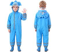 JinBei Kids Puddle Suit Boys Lightweight Raincoat Hooded 3-5 Years, Blue